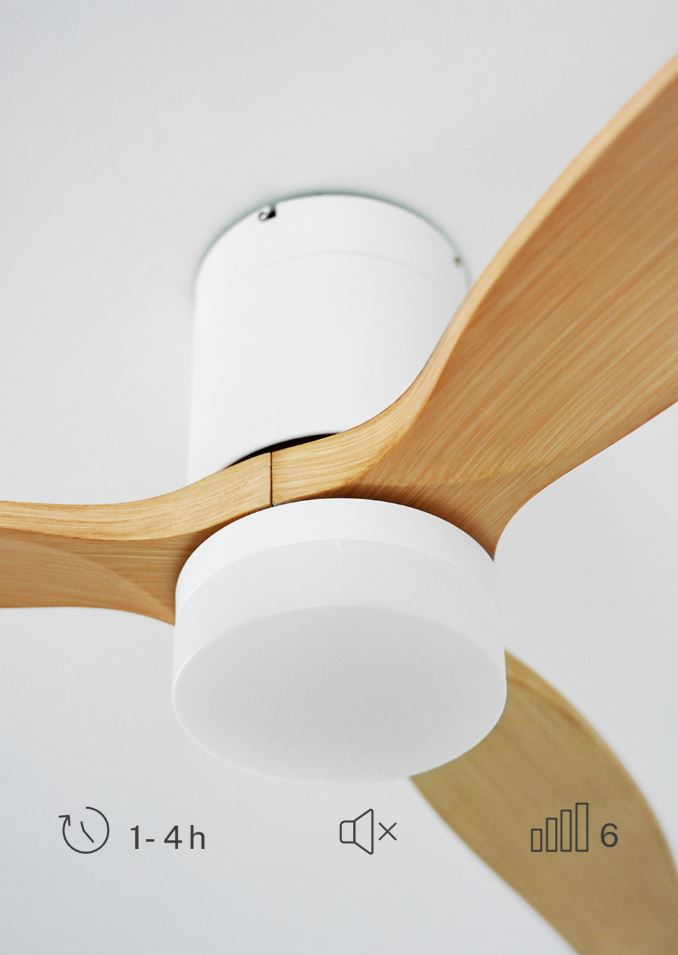 Create WIND CALM silent ceiling fan (light wood)